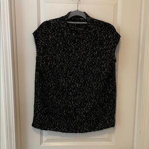 Raoul Black and Gold Textured Blouse